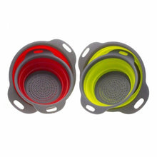 Load image into Gallery viewer, Set Silicone Kitchen Vegetable And Fruits Washing Drying Folding Rack Strainer Holder